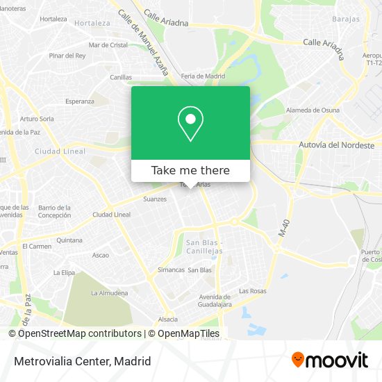 Metrovialia Center map