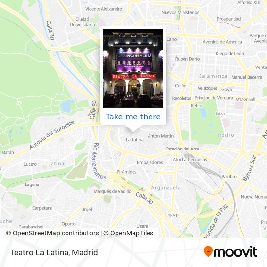 Teatro La Latina map