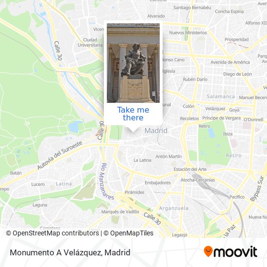 mapa Monumento A Velázquez