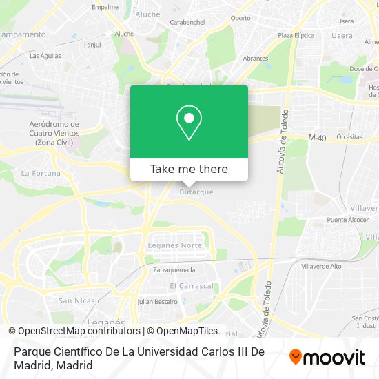 Parque Científico De La Universidad Carlos III De Madrid map