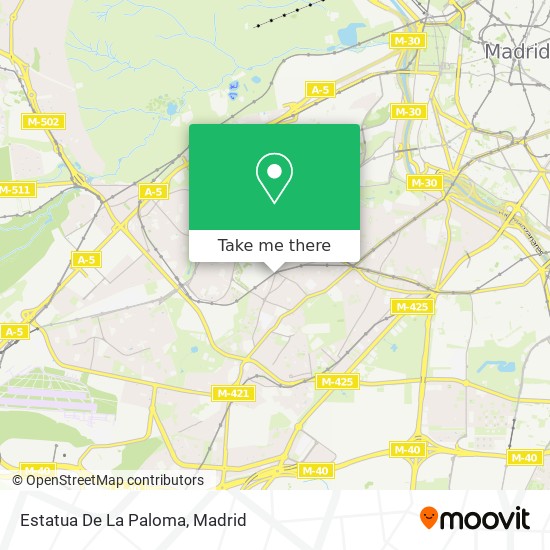 Estatua De La Paloma map