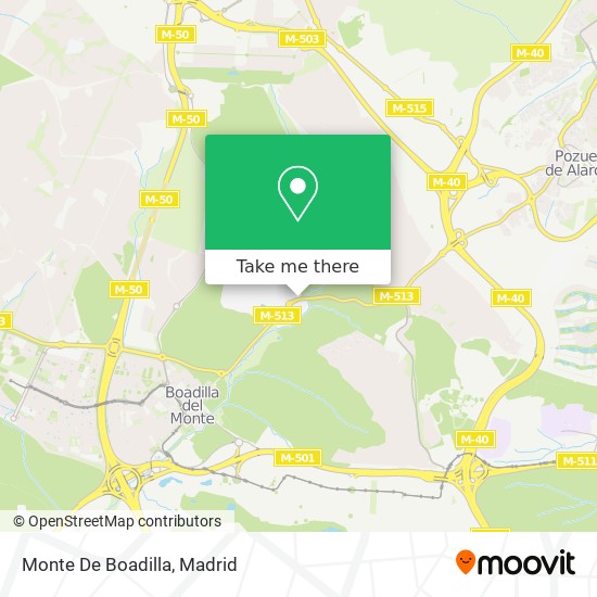 mapa Monte De Boadilla