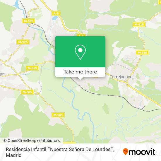 mapa Residencia Infantil ""Nuestra Señora De Lourdes""