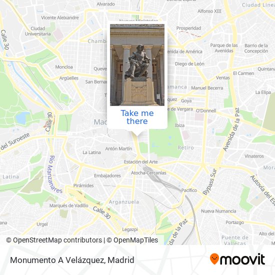 mapa Monumento A Velázquez