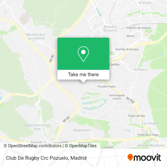 mapa Club De Rugby Crc Pozuelo