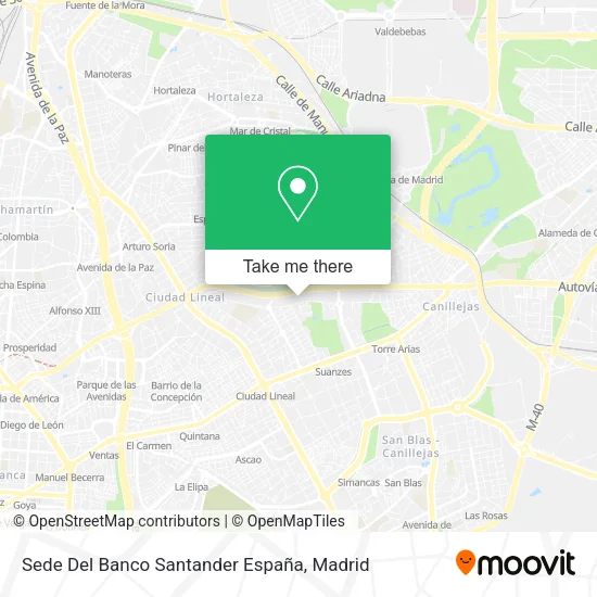 Sede Del Banco Santander España map