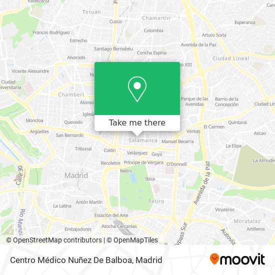 Centro Médico Nuñez De Balboa map