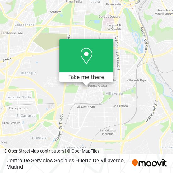 mapa Centro De Servicios Sociales Huerta De Villaverde