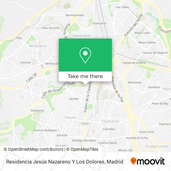 Residencia Jesús Nazareno Y Los Dolores map