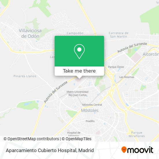 Aparcamiento Cubierto Hospital map