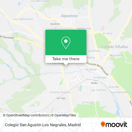 Colegio San Agustín Los Negrales map