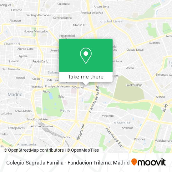 mapa Colegio Sagrada Familia - Fundación Trilema