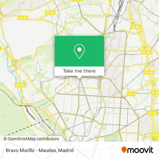 Bravo Murillo - Maudes map