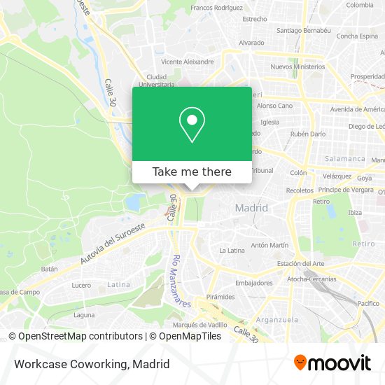 mapa Workcase Coworking