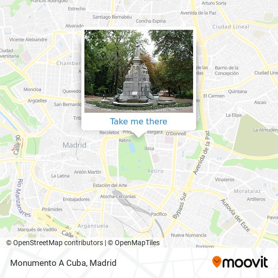 mapa Monumento A Cuba