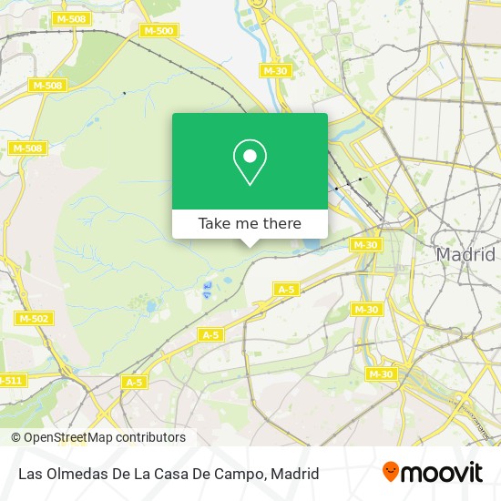 Las Olmedas De La Casa De Campo map