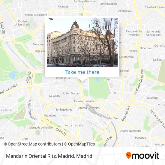 mapa Mandarin Oriental Ritz, Madrid