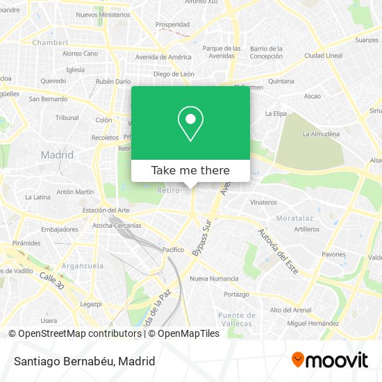 Santiago Bernabéu map