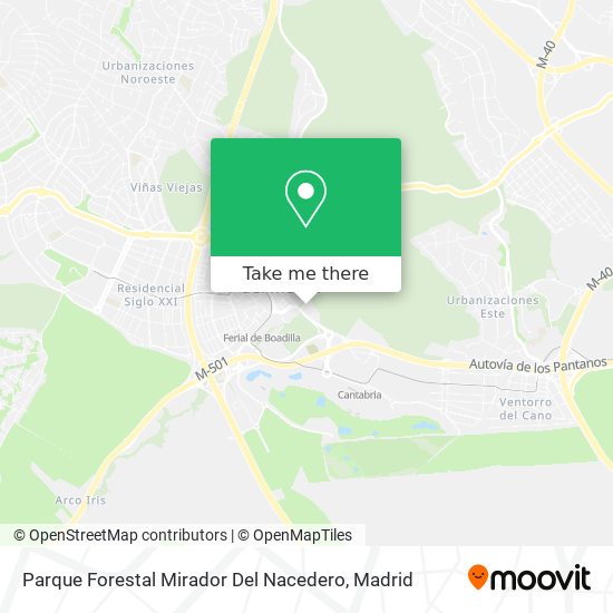 Parque Forestal Mirador Del Nacedero map