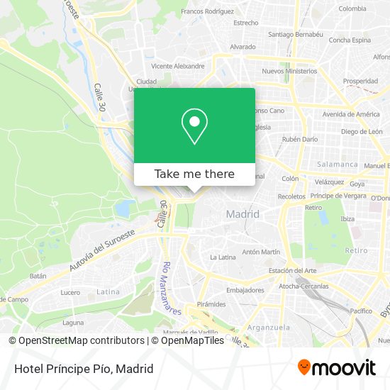 mapa Hotel Príncipe Pío