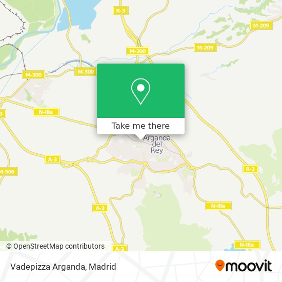 mapa Vadepizza Arganda