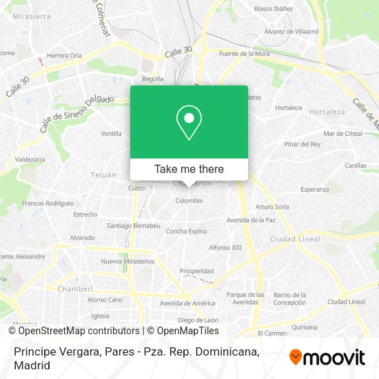 Principe Vergara, Pares - Pza. Rep. Dominicana map