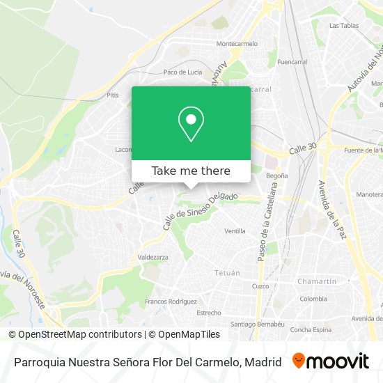Parroquia Nuestra Señora Flor Del Carmelo map