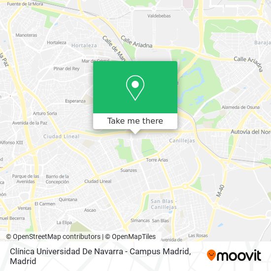 Clínica Universidad De Navarra - Campus Madrid map