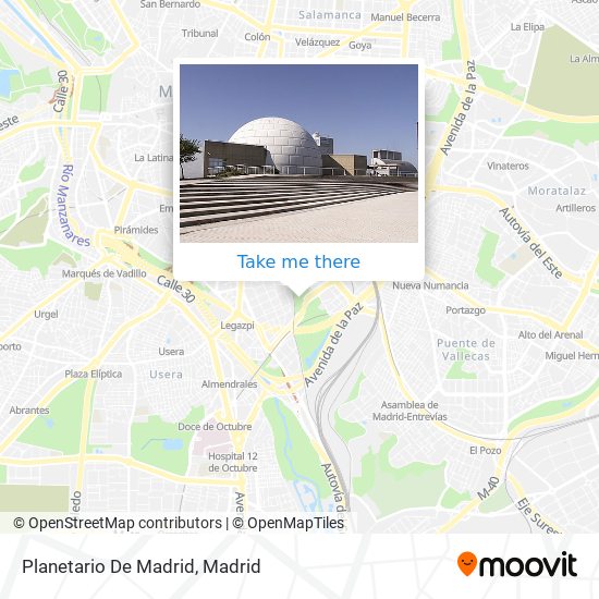 Planetario De Madrid map