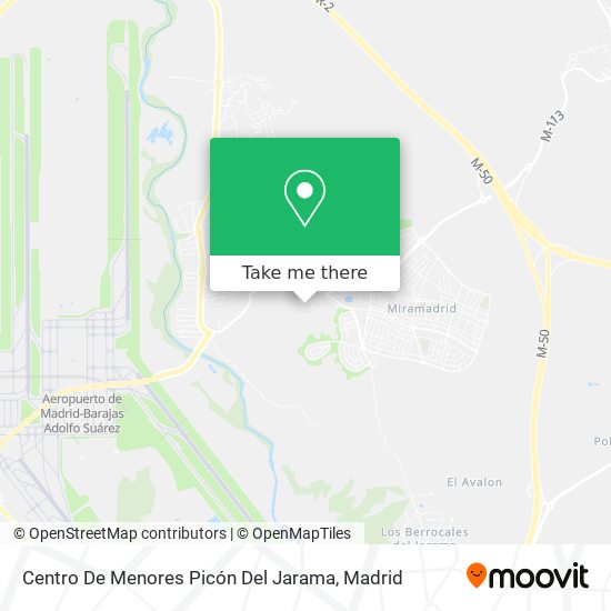 mapa Centro De Menores Picón Del Jarama