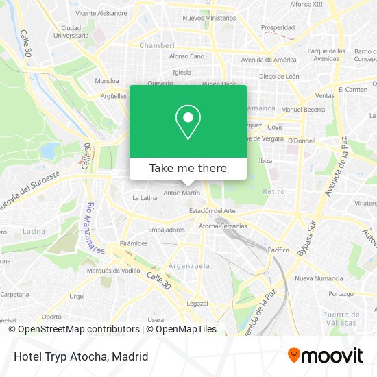 mapa Hotel Tryp Atocha