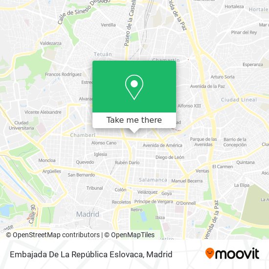 Embajada De La República Eslovaca map