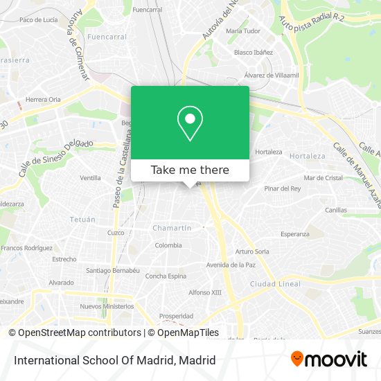 International School Of Madrid map