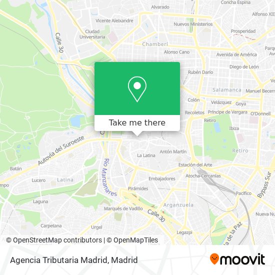 mapa Agencia Tributaria Madrid