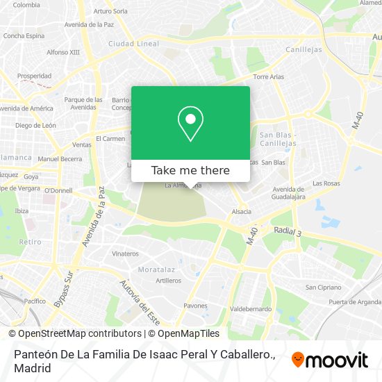 Panteón De La Familia De Isaac Peral Y Caballero. map