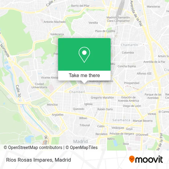 Ríos Rosas Impares map