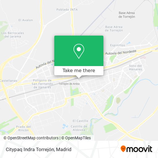 Citypaq Indra Torrejón map