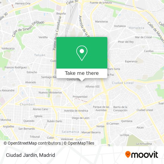Ciudad Jardín map