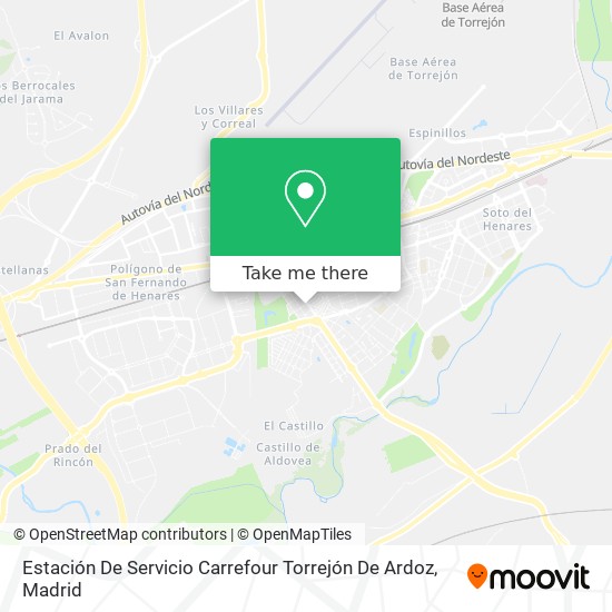 mapa Estación De Servicio Carrefour Torrejón De Ardoz