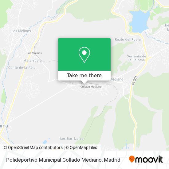 mapa Polideportivo Municipal Collado Mediano