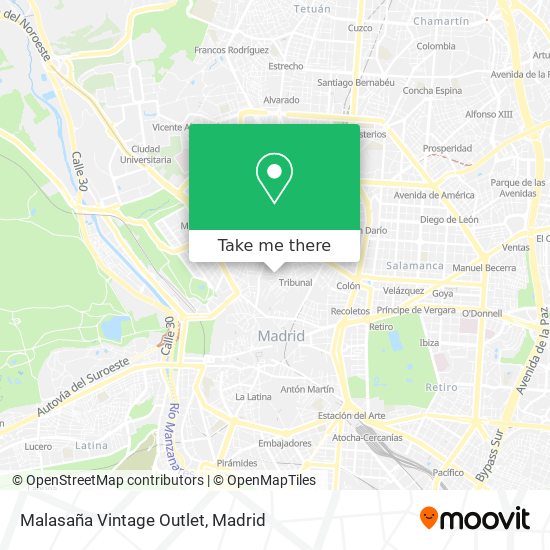 Malasaña Vintage Outlet map