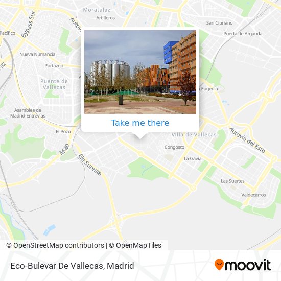 mapa Eco-Bulevar De Vallecas