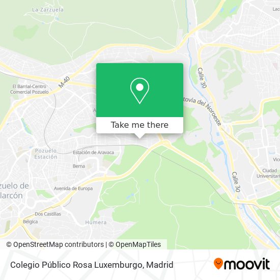 mapa Colegio Público Rosa Luxemburgo