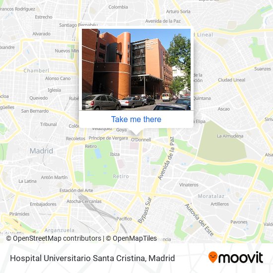 mapa Hospital Universitario Santa Cristina