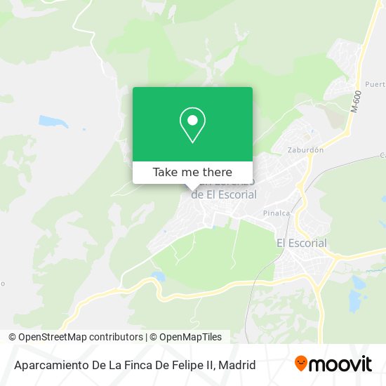 mapa Aparcamiento De La Finca De Felipe II