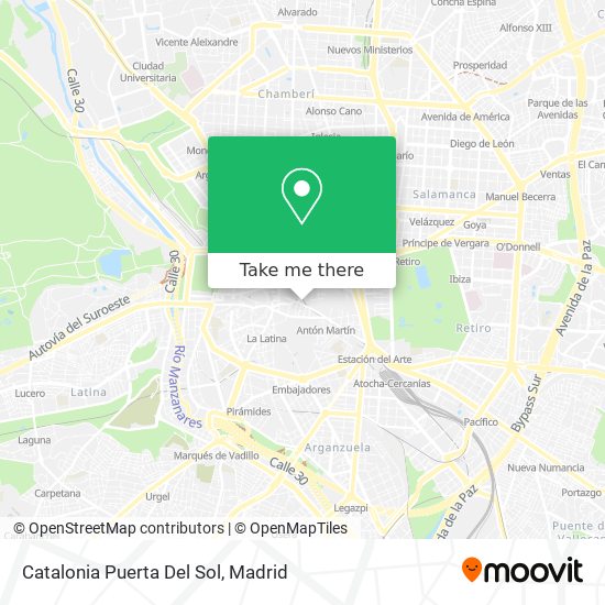 Catalonia Puerta Del Sol map