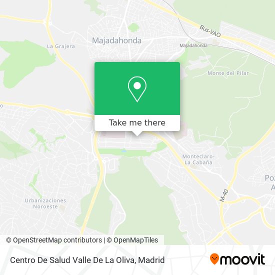 mapa Centro De Salud Valle De La Oliva