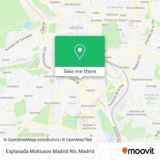 mapa Explanada Multiusos Madrid Río