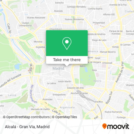 Alcalá - Gran Vía map