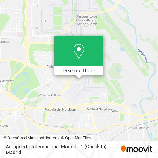 Aeropuerto Internacional Madrid T1 (Check In) map